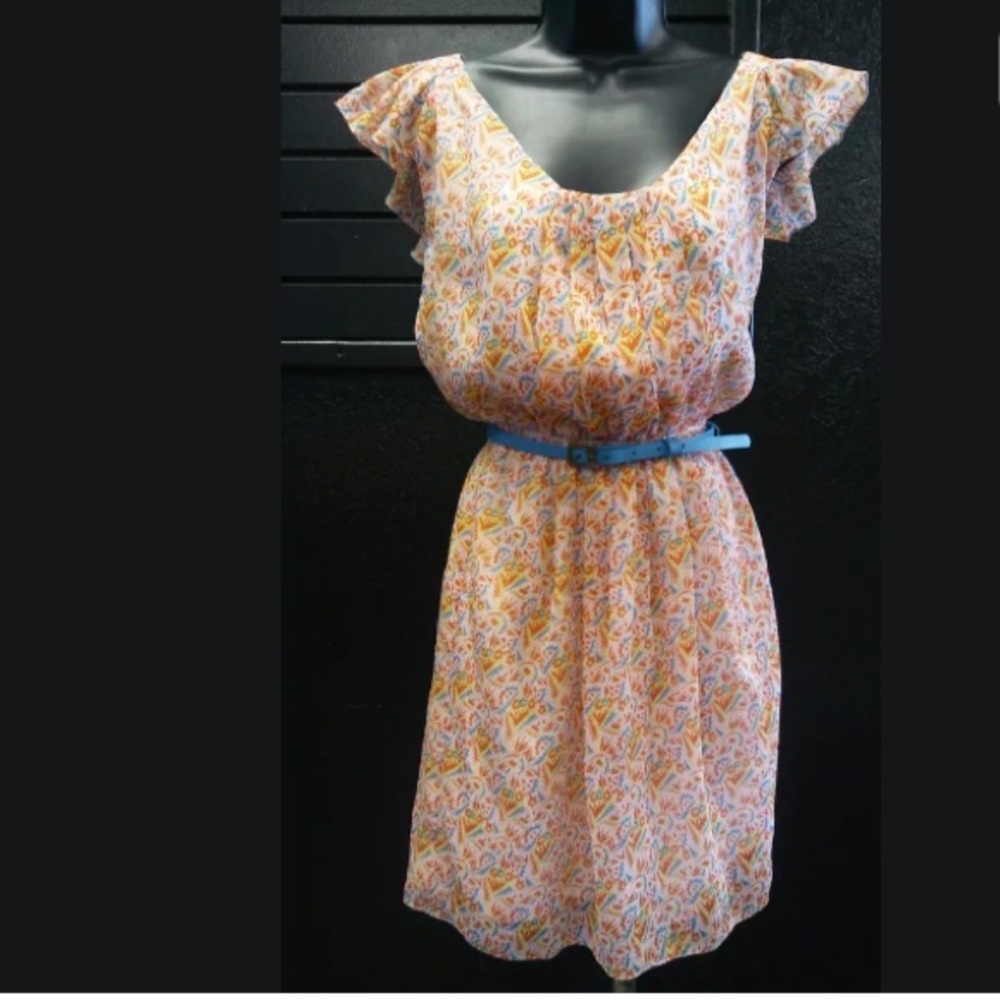 Chelsea & Violet Summer Floral Belt Dress